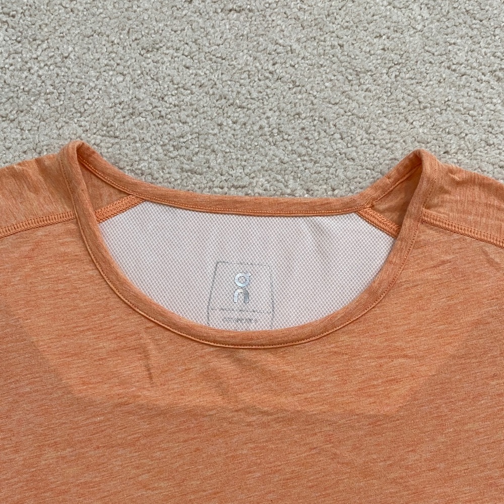On Running Women's Orange Comfort T Athletic Top - Picture 6 of 12